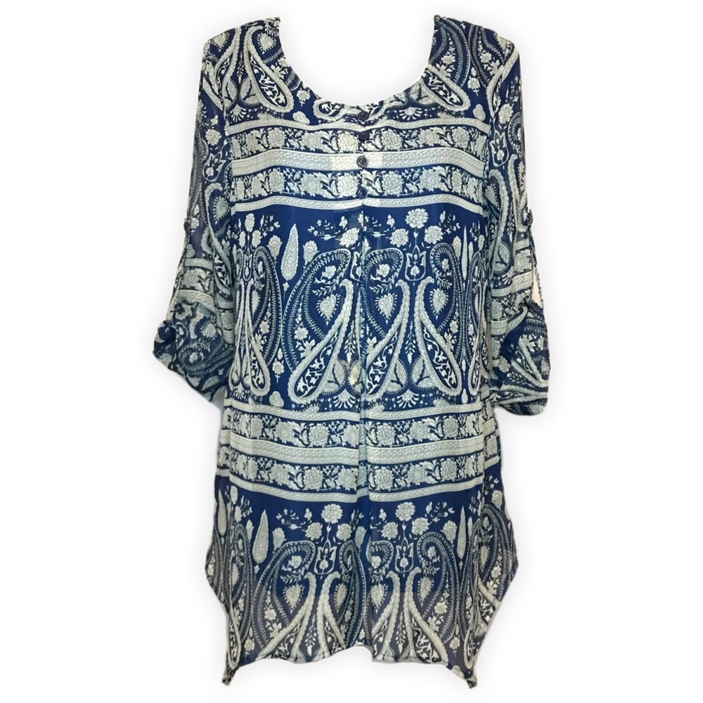 Hibelle Floral Paisley Top Size Large